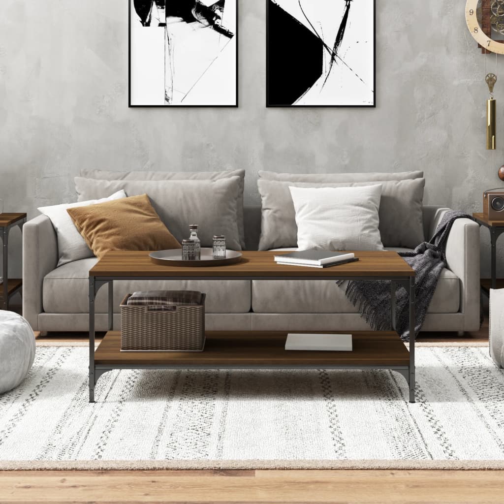 Măsuță de cafea, stejar maro, 80x50x40 cm, lemn prelucrat GartenMobel Dekor