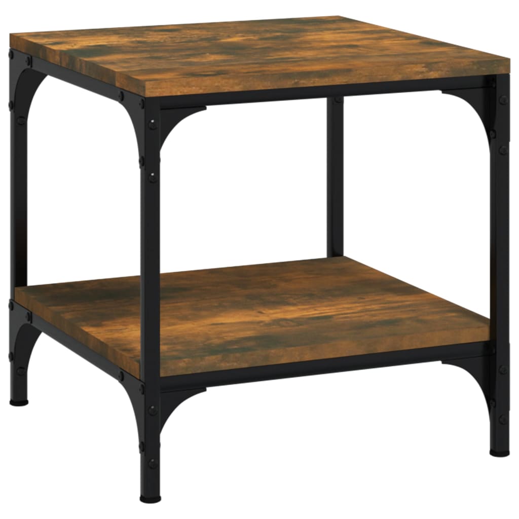 Mese laterale, 2 buc. stejar fumuriu 40x40x40 cm lemn prelucrat GartenMobel Dekor