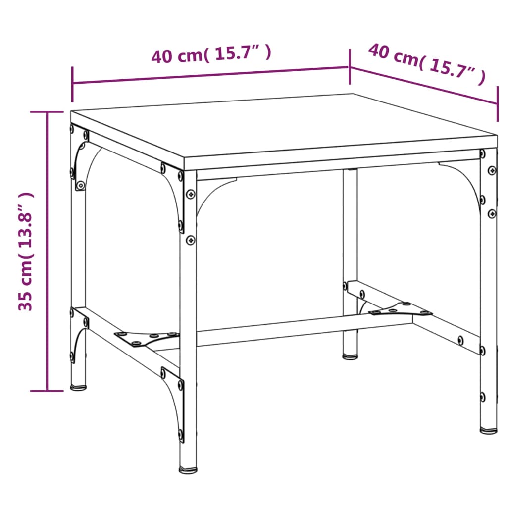 Mese laterale 2 buc. stejar sonoma 40x40x35 cm lemn prelucrat GartenMobel Dekor
