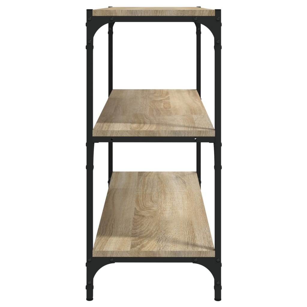 Raft cărți, stejar sonoma 80x33x70,5 cm, lemn prelucrat și oțel GartenMobel Dekor