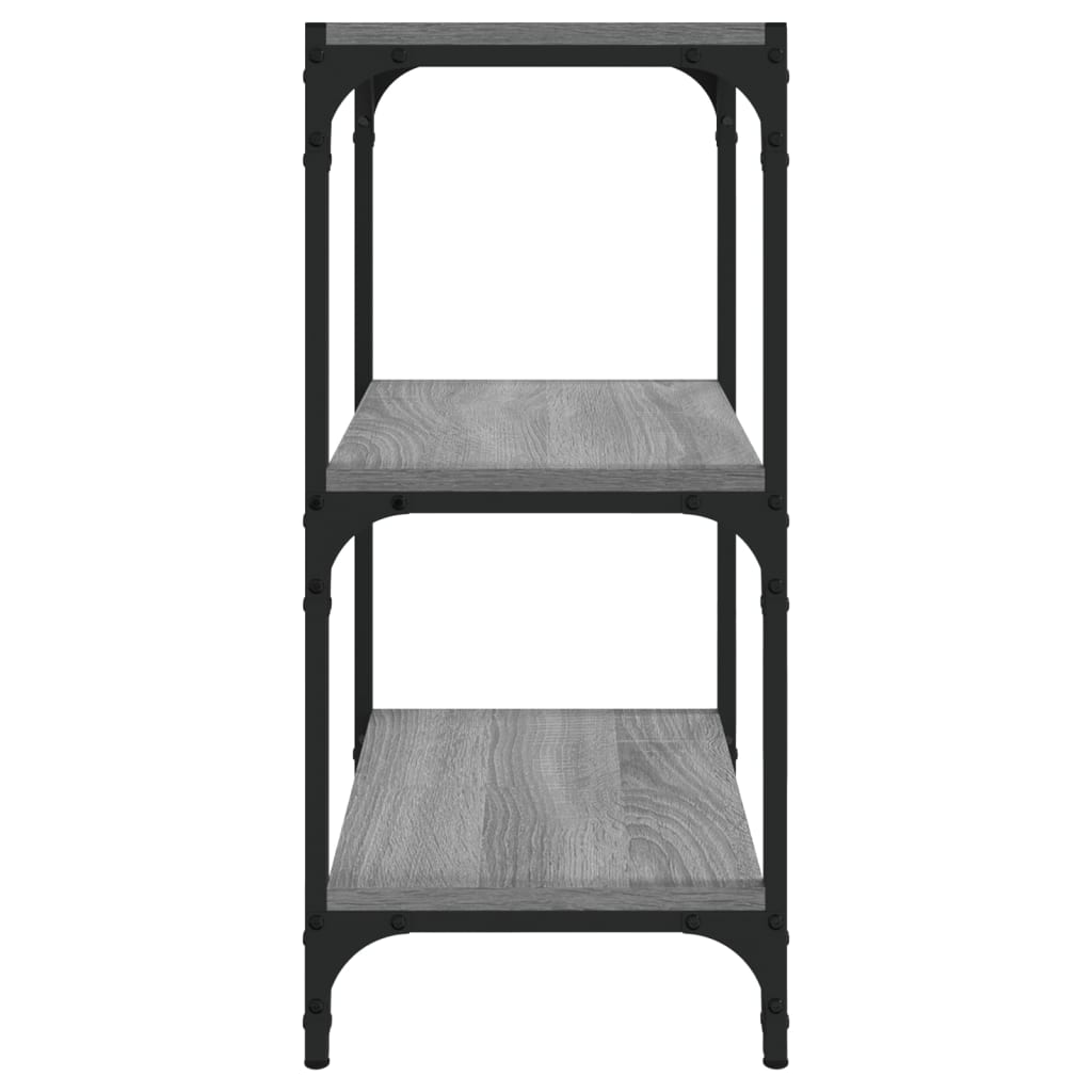 Raft cărți gri sonoma 40x33x70,5 cm, lemn prelucrat și oțel GartenMobel Dekor