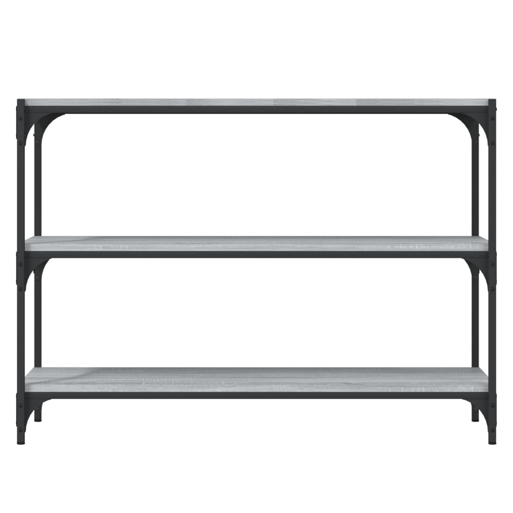 Raft de cărți gri sonoma 100x33x70,5 cm, lemn prelucrat și oțel GartenMobel Dekor