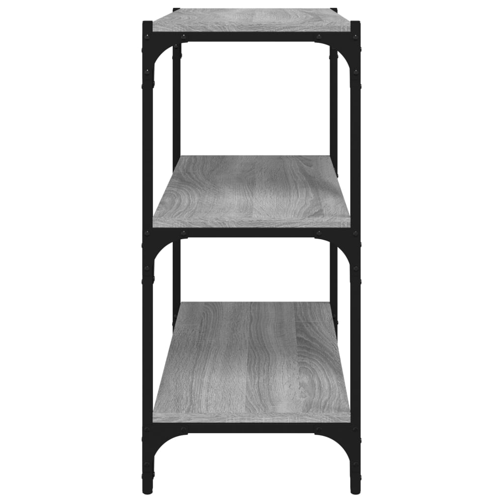 Raft de cărți gri sonoma 60x33x70,5 cm, lemn prelucrat și oțel GartenMobel Dekor