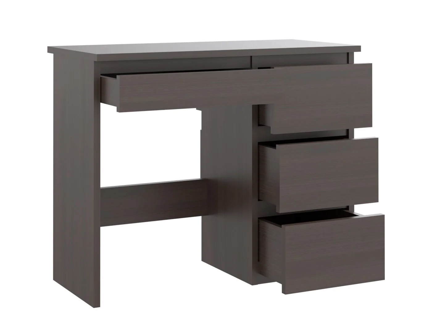 Birou calculator Beta 3 cu 4 sertare, 94x43x75 cm, finisaj wenge Household NewTrend