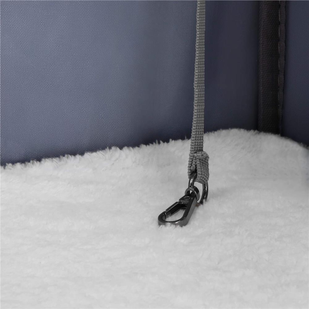 Carucior tip troller pentru transport animale, dublu cu 2 compartimente separate, maxim 22 kg, 55x34x26 cm, gri Household NewTrend