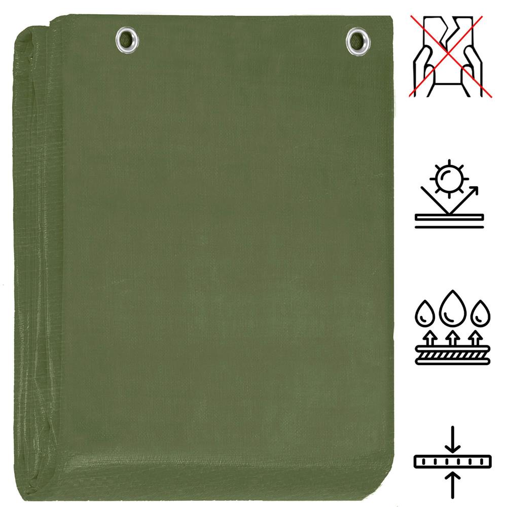 Prelata din polietilena impermeabila laminata, 120g/m2, 2x3m, verde Household NewTrend