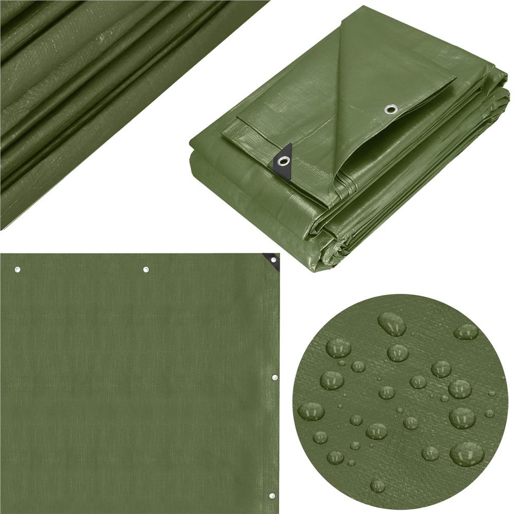 Prelata din polietilena impermeabila laminata, 120g/m2, 3x3m, verde Household NewTrend