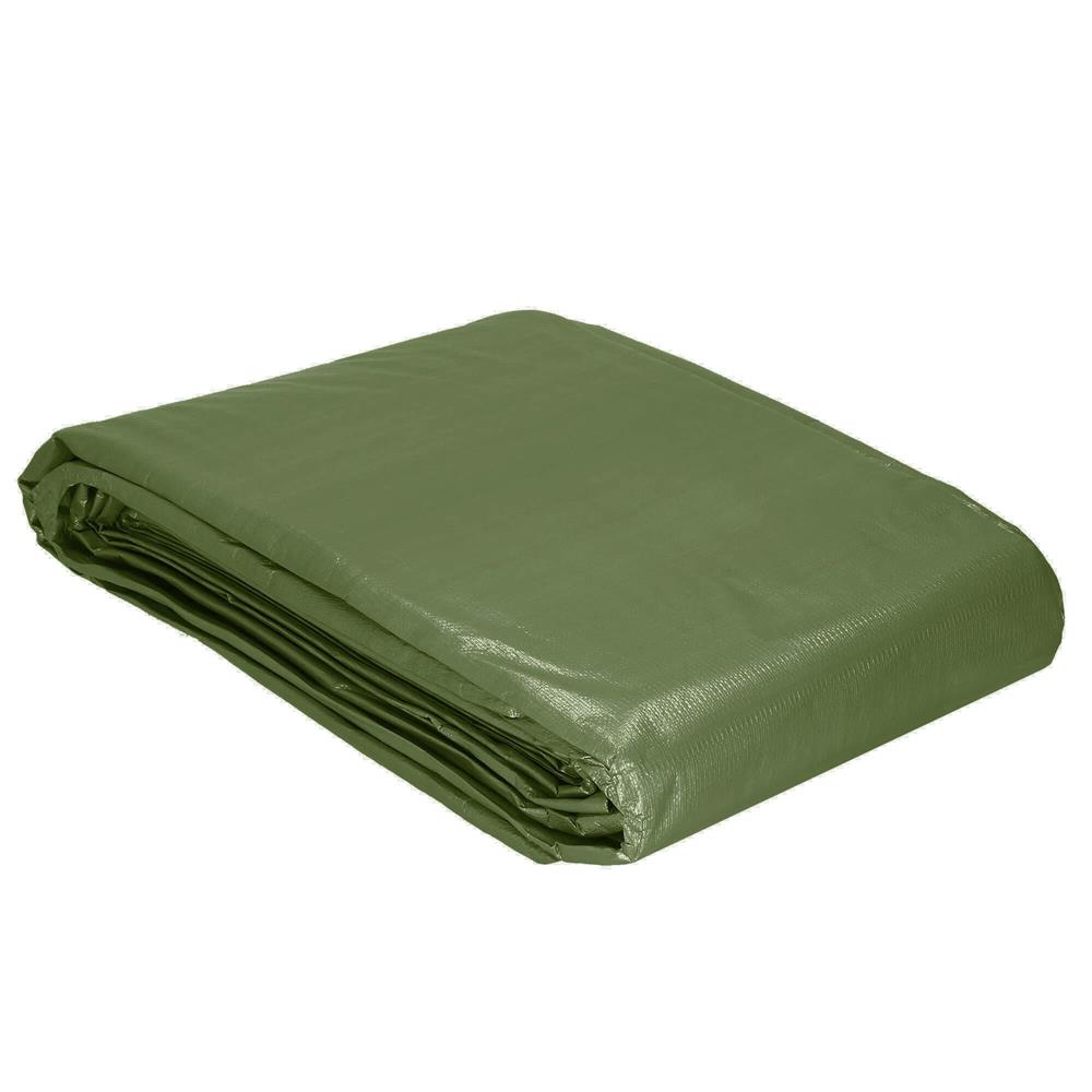Prelata din polietilena impermeabila laminata, 120g/m2, 3x3m, verde Household NewTrend