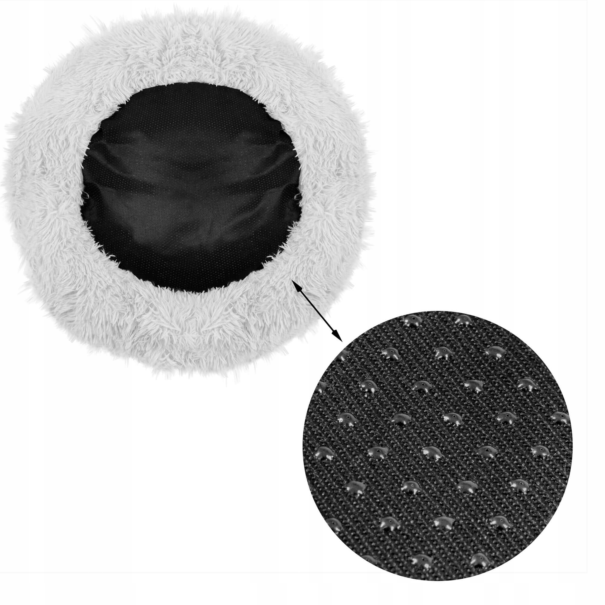 Pat Sersimo pentru caini si pisici, cu husa detasabila, gri, diametru 120cm Household NewTrend