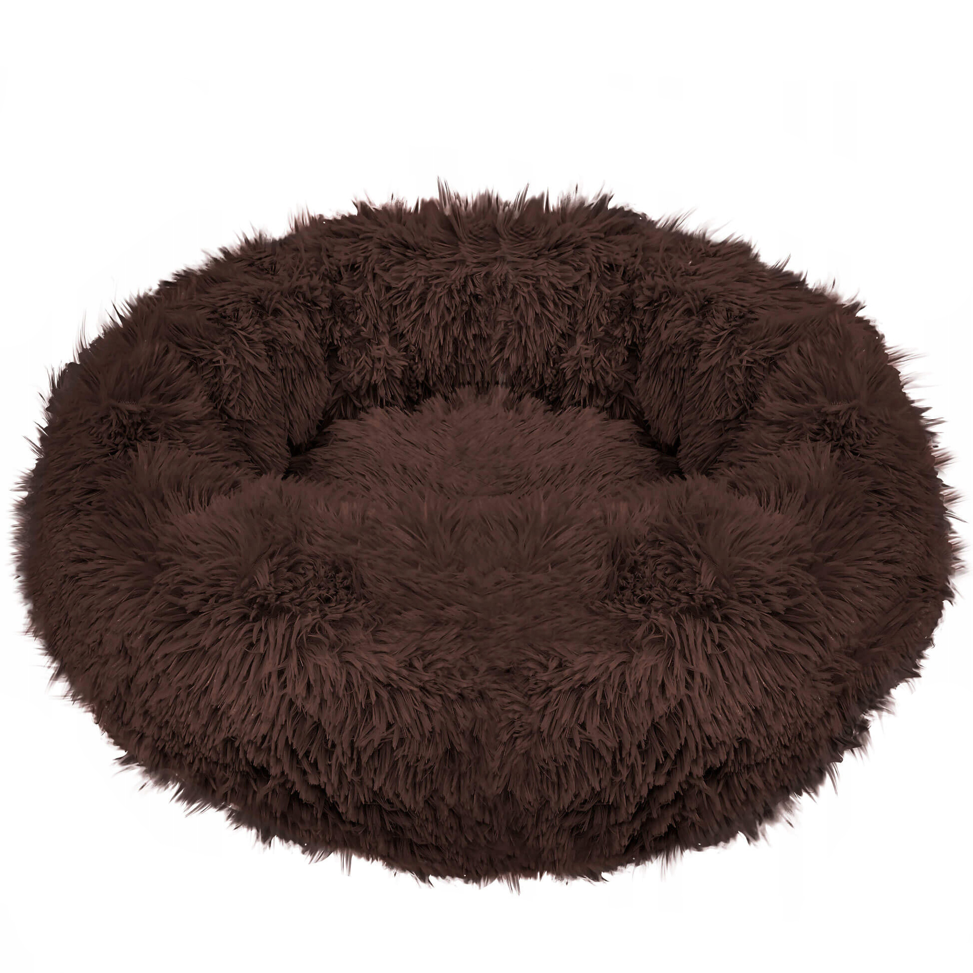 Pat Sersimo pentru caini si pisici, cu husa detasabila, maro, diametru 100cm Household NewTrend