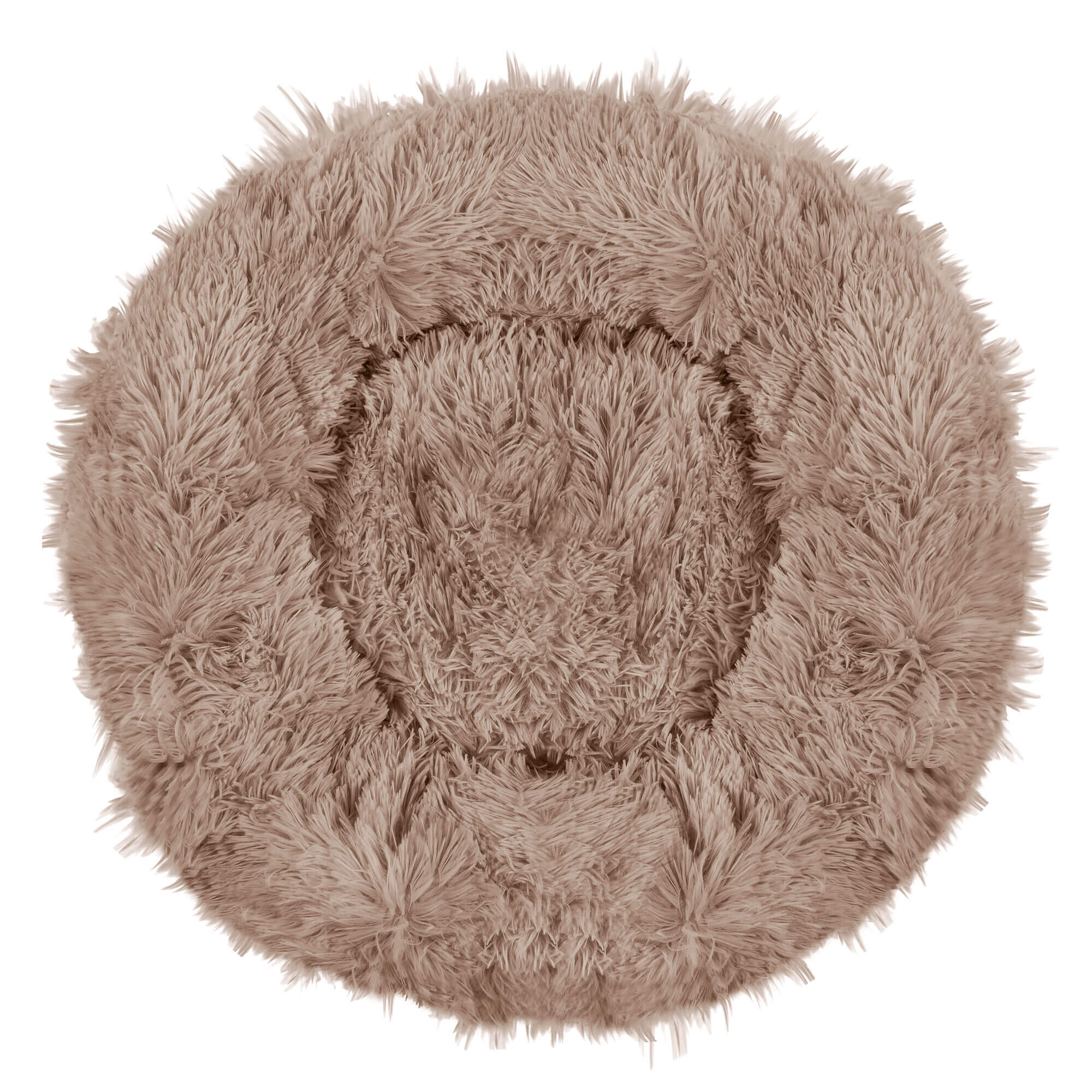 Pat Sersimo pentru caini si pisici, cu husa detasabila, maro deschis, diametru 80cm Household NewTrend