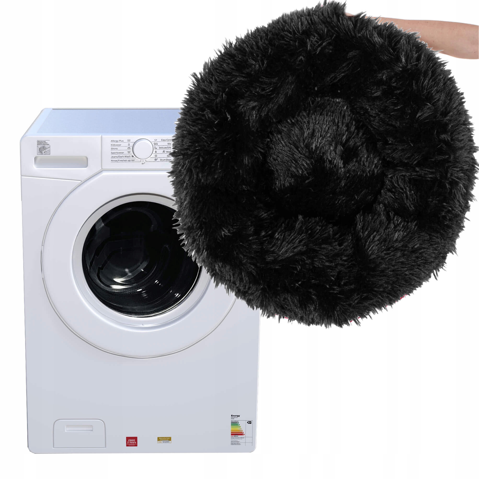 Pat Sersimo pentru caini si pisici, cu husa detasabila, negru, 40cm Household NewTrend
