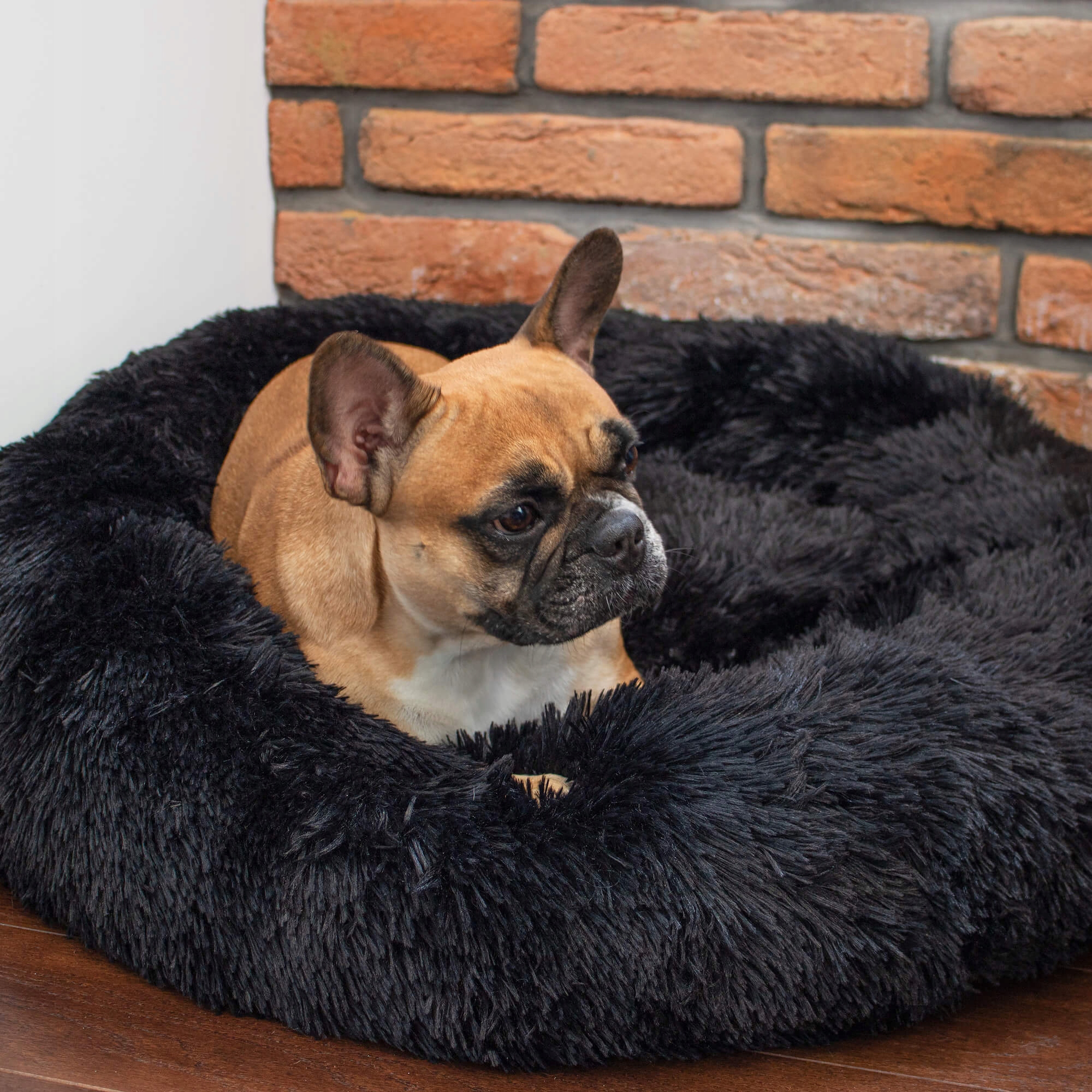 Pat Sersimo pentru caini si pisici, cu husa detasabila, negru, 40cm Household NewTrend