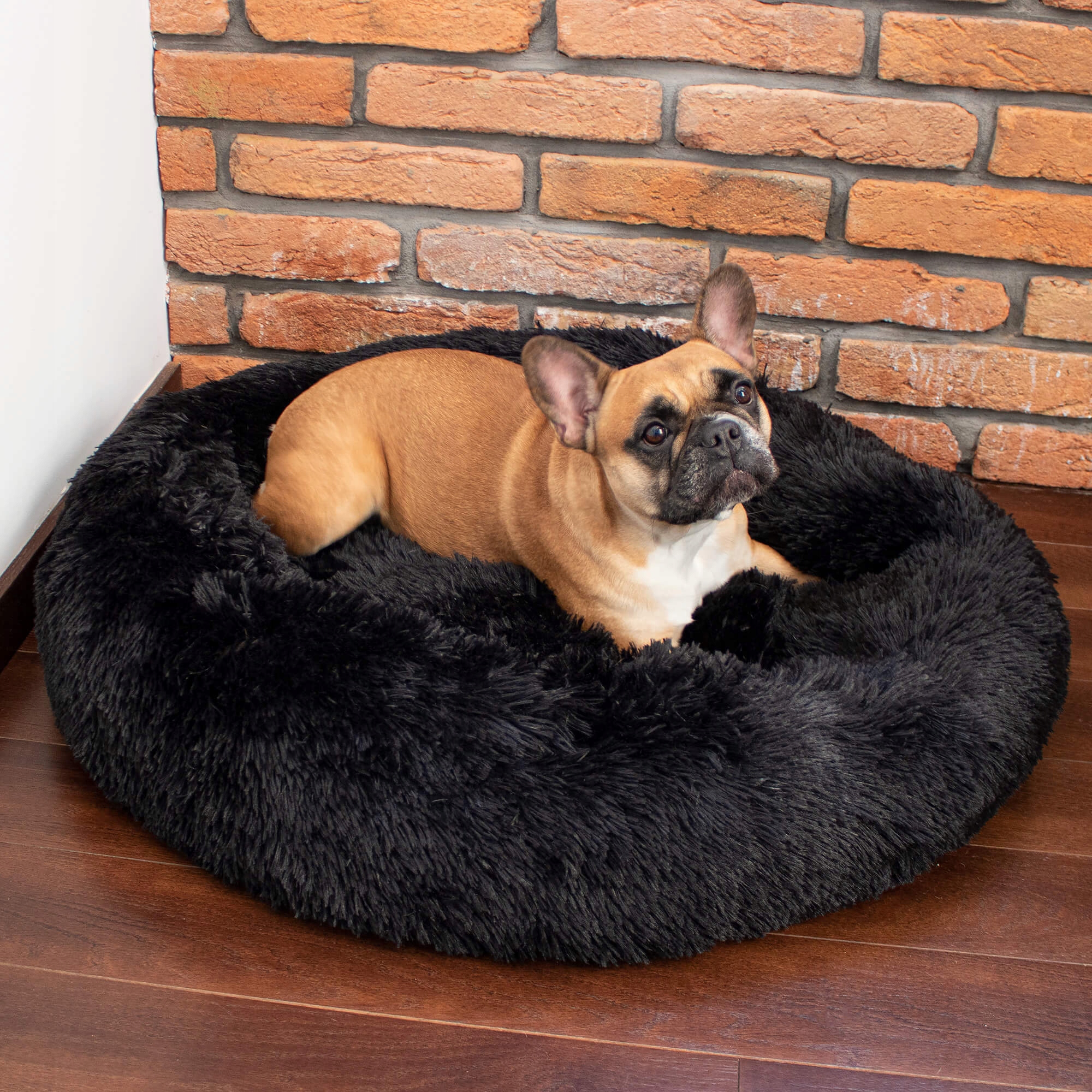 Pat Sersimo pentru caini si pisici, cu husa detasabila, negru, 40cm Household NewTrend