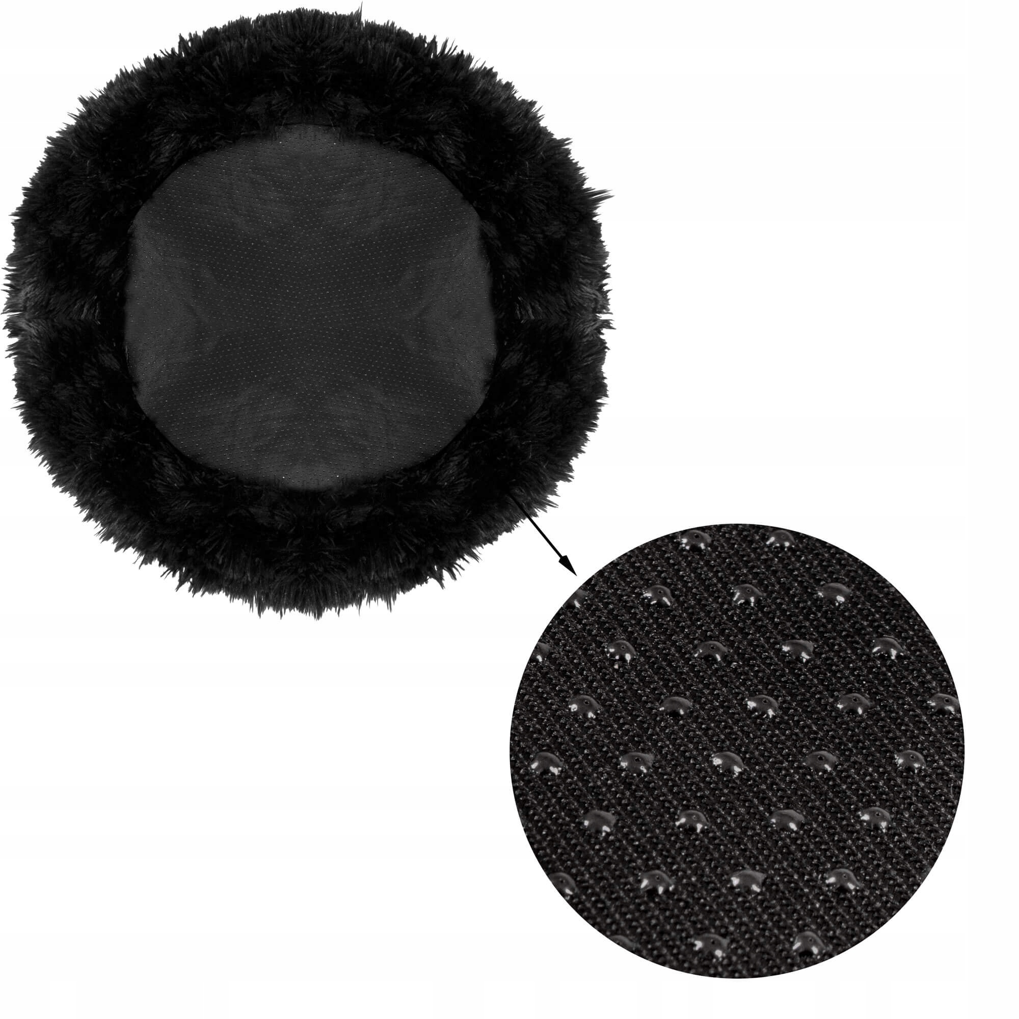 Pat Sersimo pentru caini si pisici, cu husa detasabila, negru, 40cm Household NewTrend