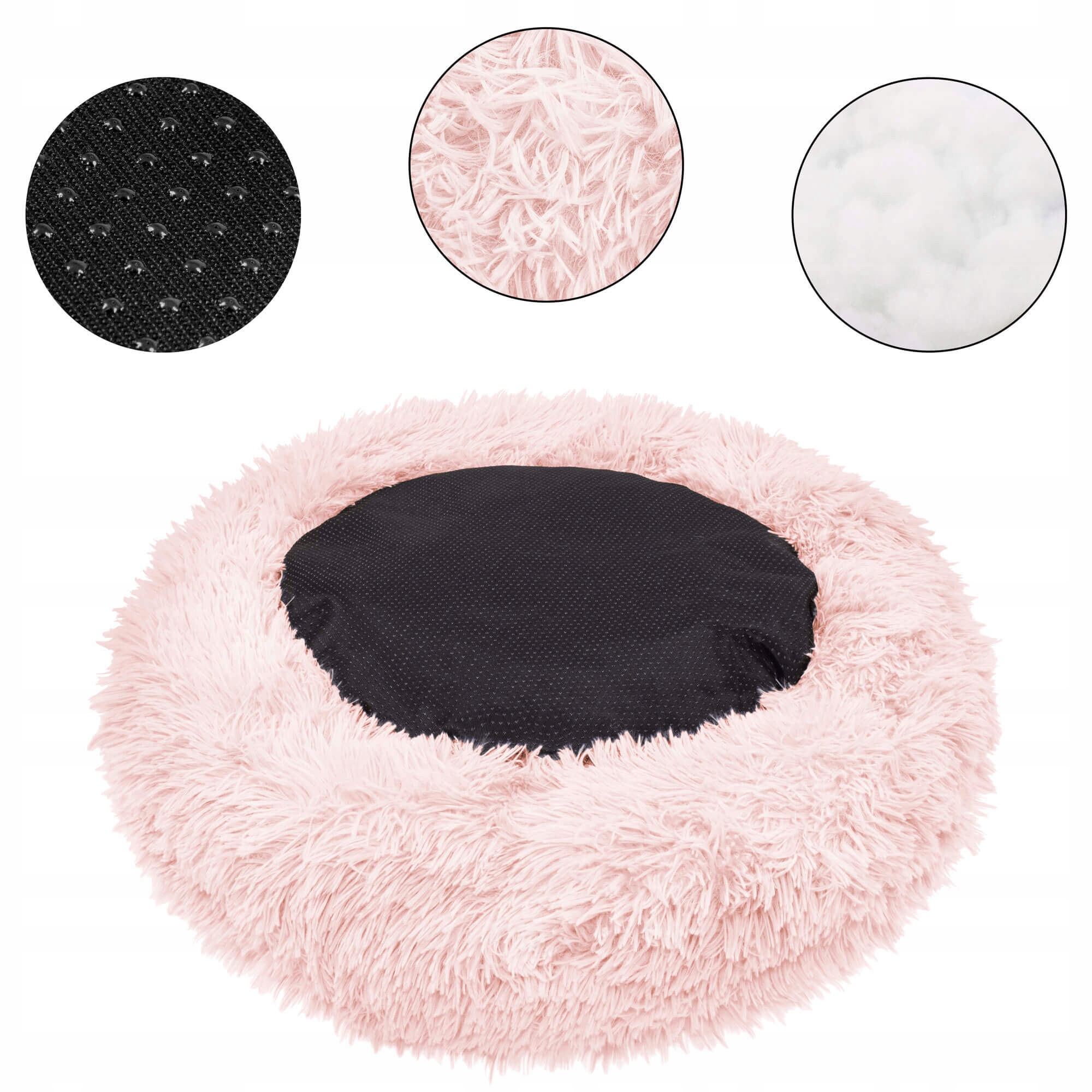 Pat Sersimo pentru caini si pisici, cu husa detasabila, roz deschis, diametru 80cm Household NewTrend