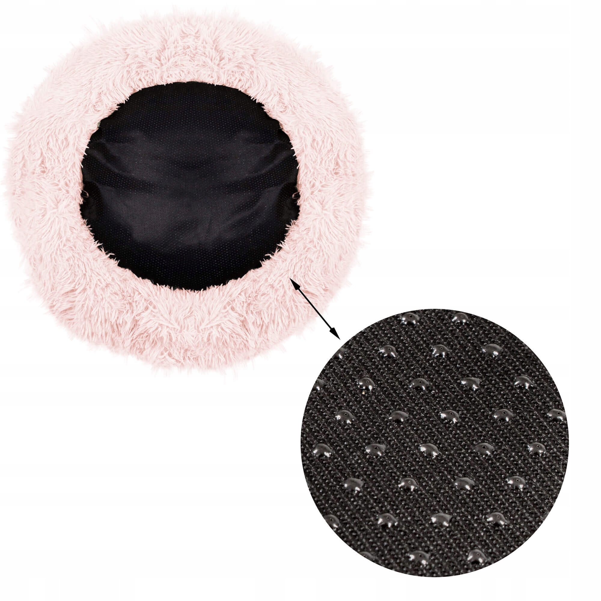 Pat Sersimo pentru caini si pisici, cu husa detasabila, roz deschis, diametru 80cm Household NewTrend