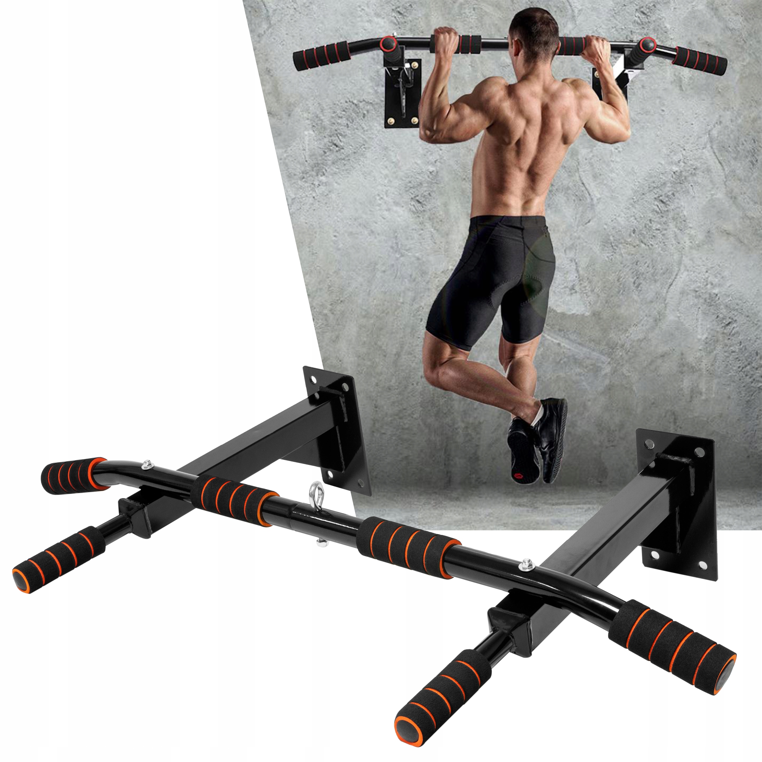 Bara de tractiuni, multifunctionala, pentru perete, cu manere antiderapante, capacitate 250kg Household NewTrend