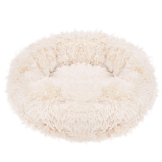 Pat Sersimo pentru caini si pisici, cu husa detasabila, bej, diametru 60cm Household NewTrend