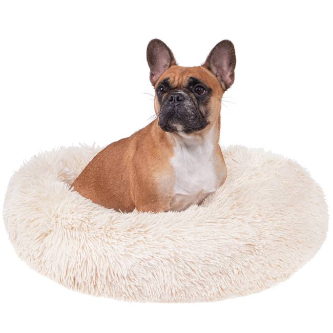 Pat Sersimo pentru caini si pisici, cu husa detasabila, bej, diametru 60cm Household NewTrend