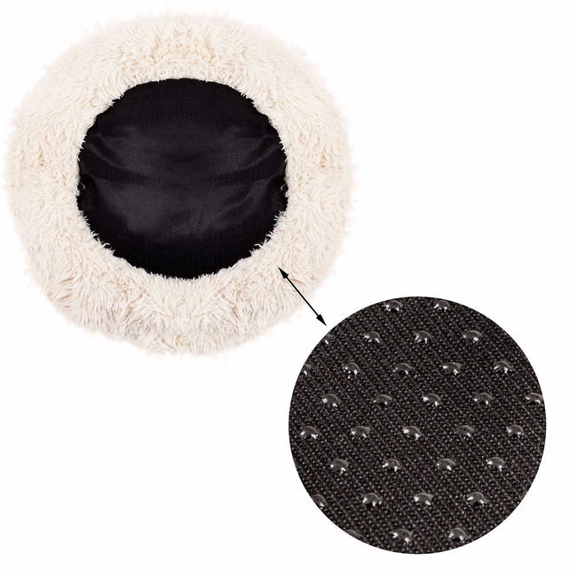 Pat Sersimo pentru caini si pisici, cu husa detasabila, bej, diametru 60cm Household NewTrend