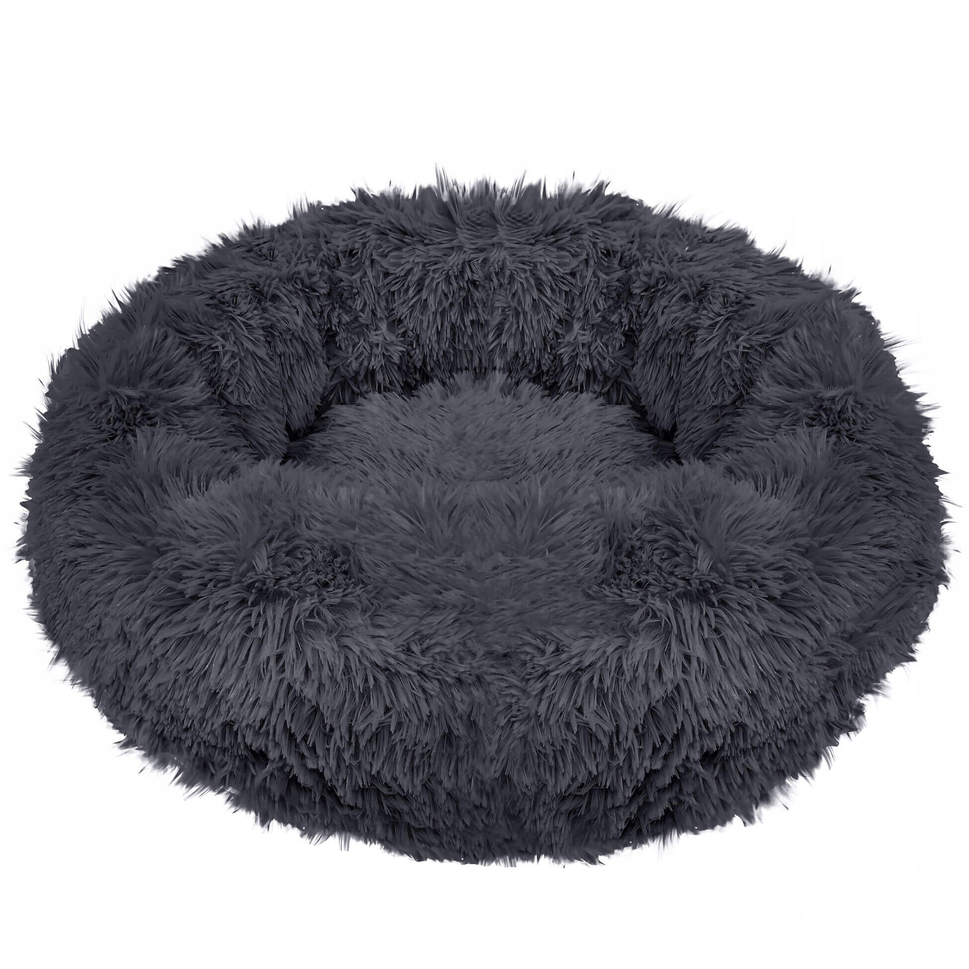 Pat Sersimo pentru caini si pisici, cu husa detasabila, gri inchis, diametru 80cm Household NewTrend