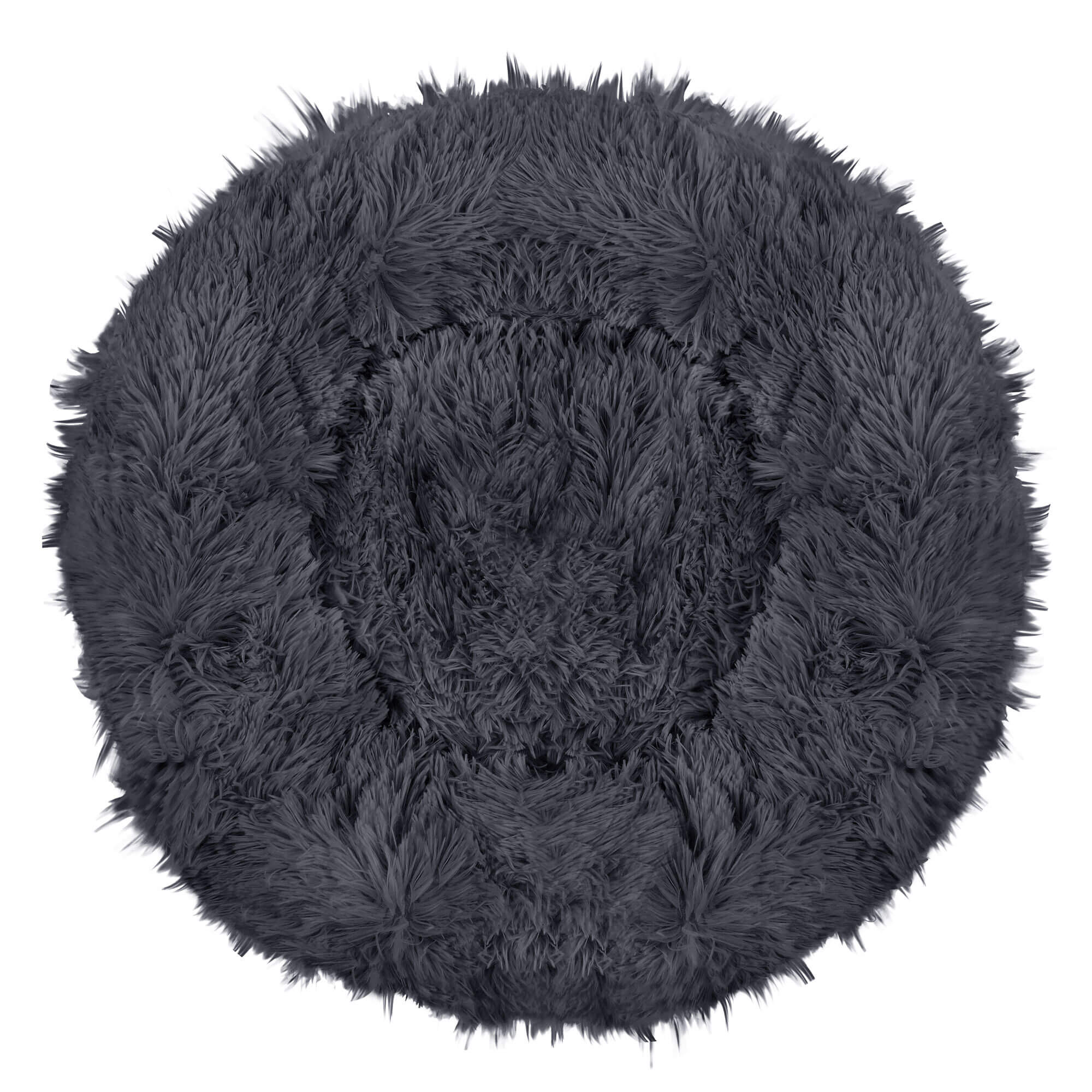 Pat Sersimo pentru caini si pisici, cu husa detasabila, gri inchis, diametru 80cm Household NewTrend