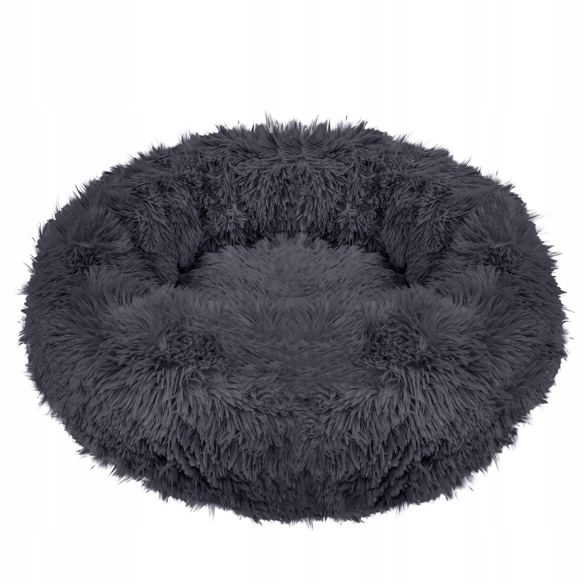 Pat Sersimo pentru caini si pisici, cu husa detasabila, gri inchis, diametru 80cm Household NewTrend