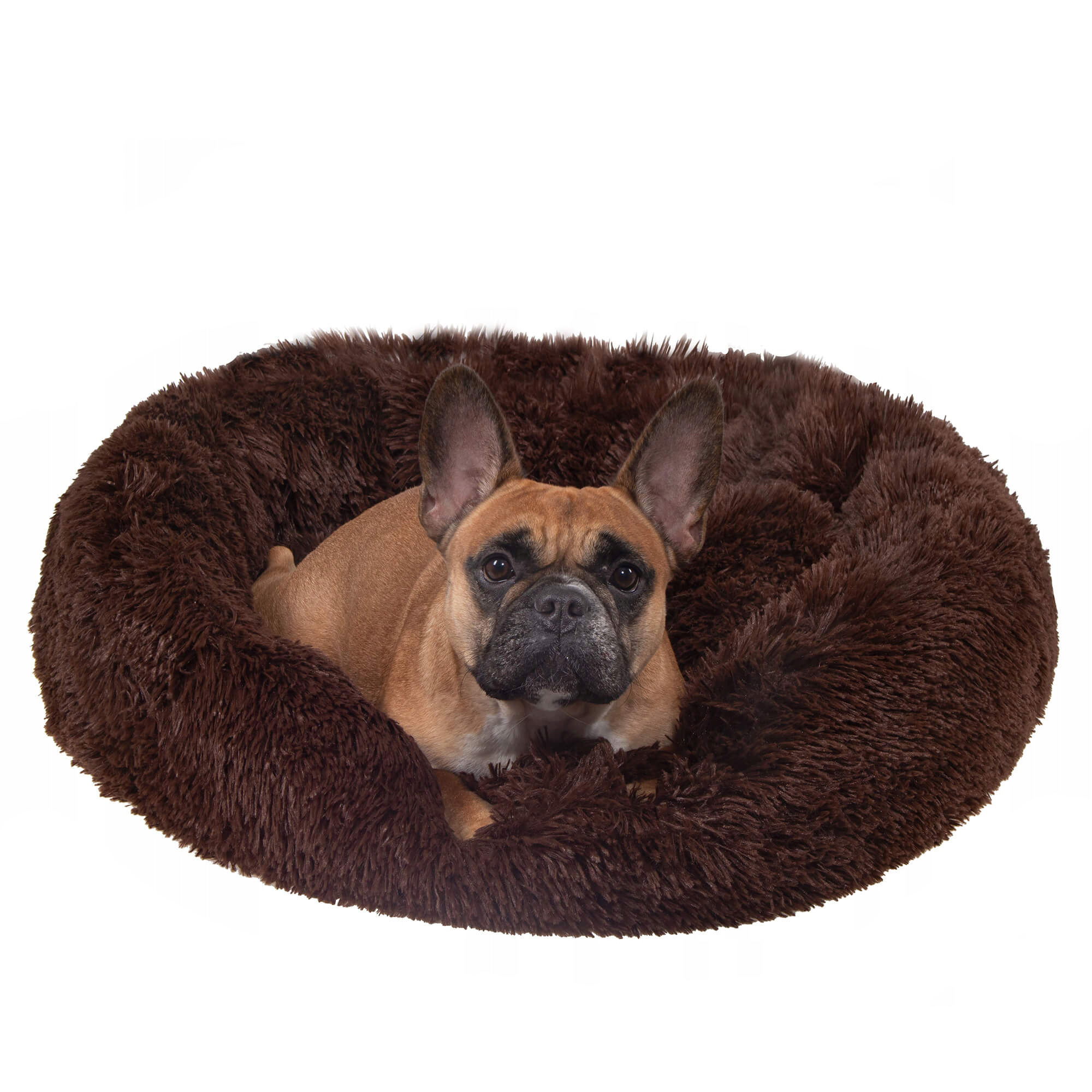 Pat Sersimo pentru caini si pisici, cu husa detasabila, maro, diametru 80cm Household NewTrend