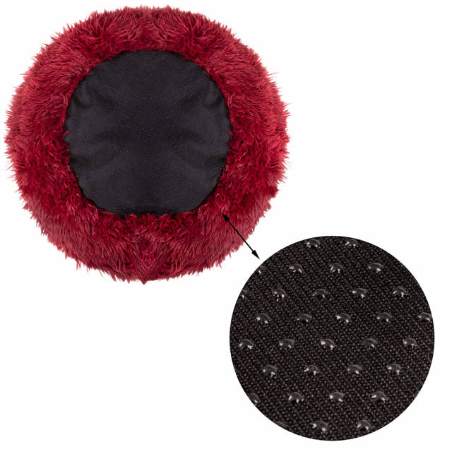 Pat Sersimo pentru caini si pisici, cu husa detasabila, visiniu, diametru 60cm Household NewTrend
