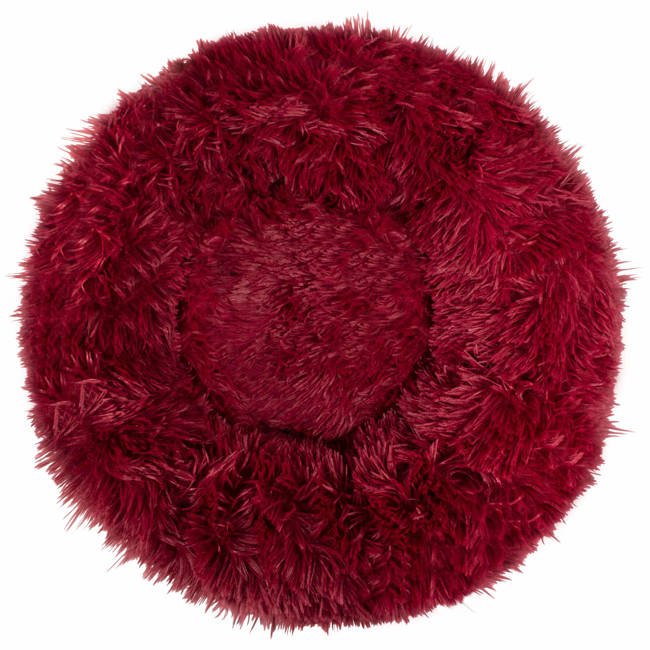 Pat Sersimo pentru caini si pisici, cu husa detasabila, visiniu, diametru 60cm Household NewTrend