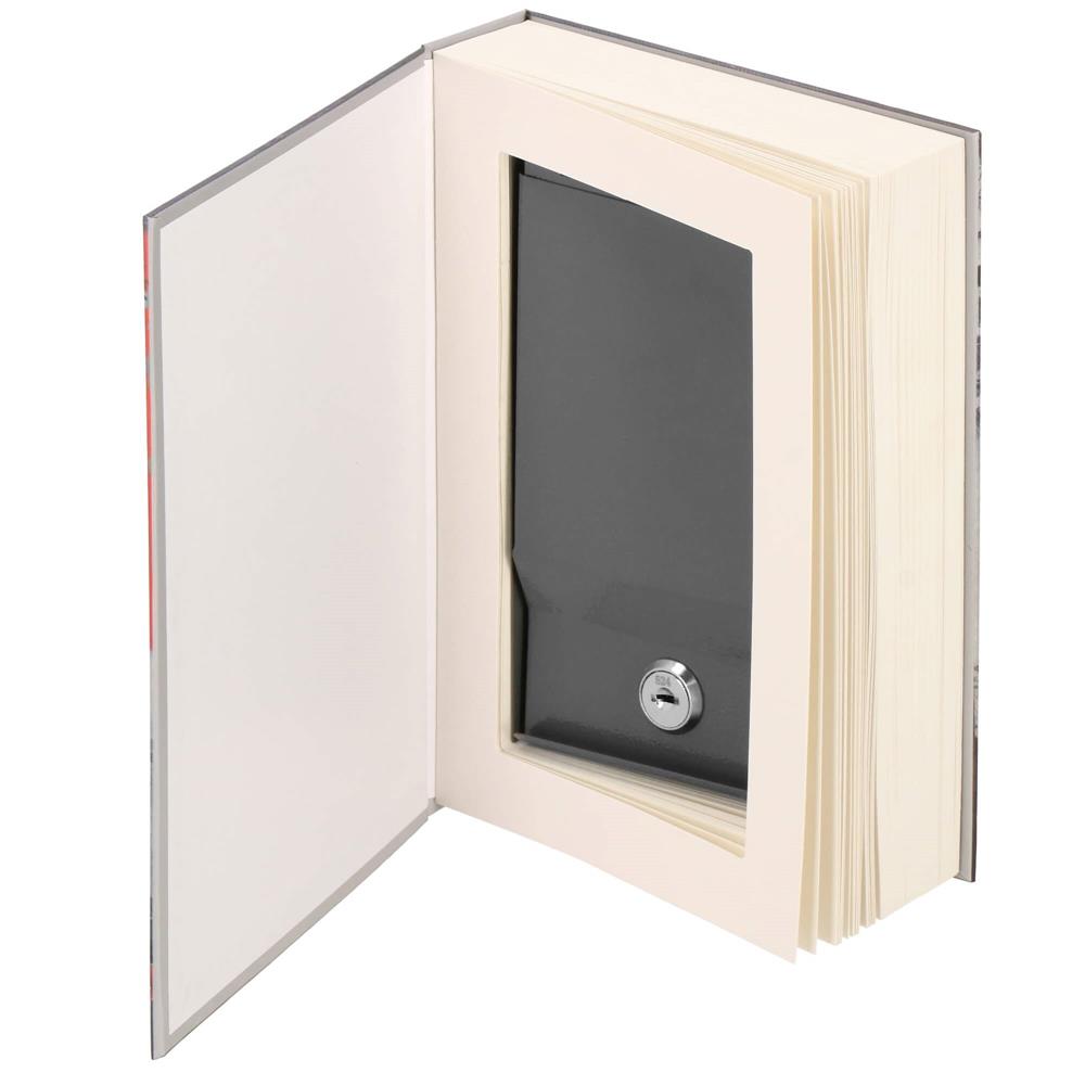Caseta de valori, cutie metalica cu cheie, portabila, tip carte, London, 22x15.5x4.5 cm Household NewTrend