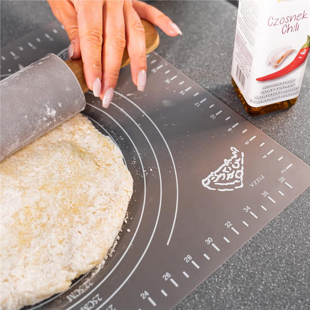 Plansa din silicon alimentar de framantat aluat, rezistenta la temperaturi ridicate, 50x40cm, gri Household NewTrend