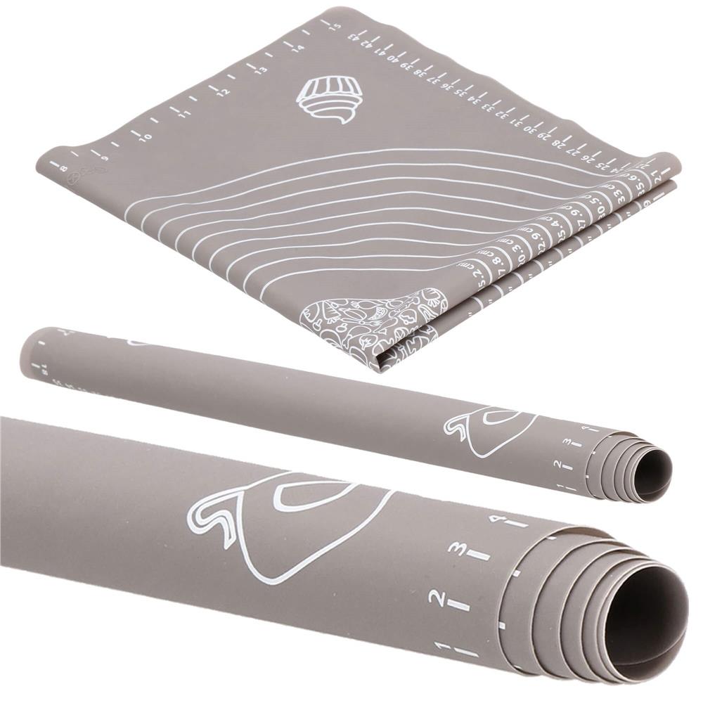 Plansa din silicon alimentar de framantat aluat, rezistenta la temperaturi ridicate, 50x40cm, gri Household NewTrend