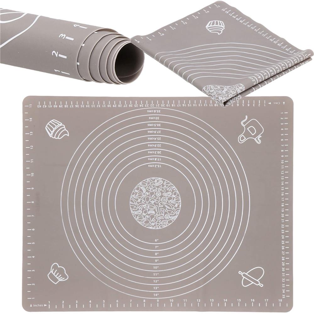 Plansa din silicon alimentar de framantat aluat, rezistenta la temperaturi ridicate, 50x40cm, gri Household NewTrend