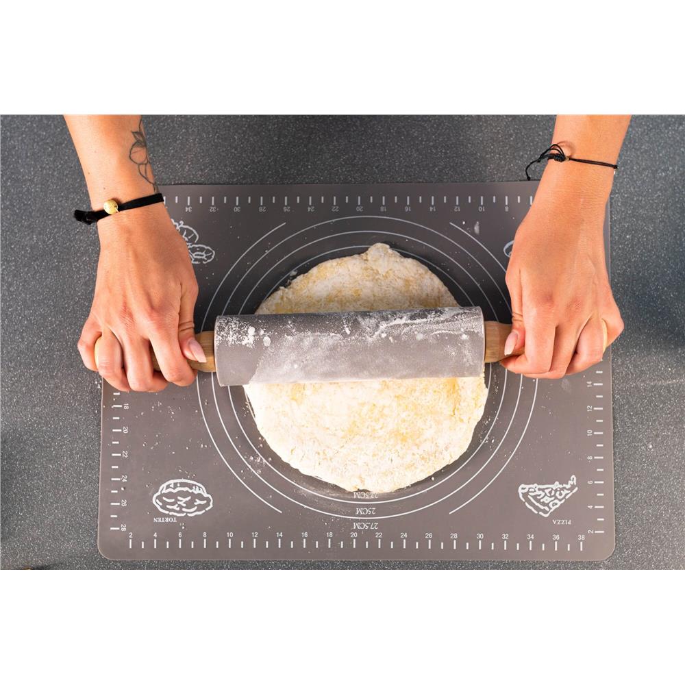 Plansa din silicon alimentar de framantat aluat, rezistenta la temperaturi ridicate, 50x40cm, gri Household NewTrend