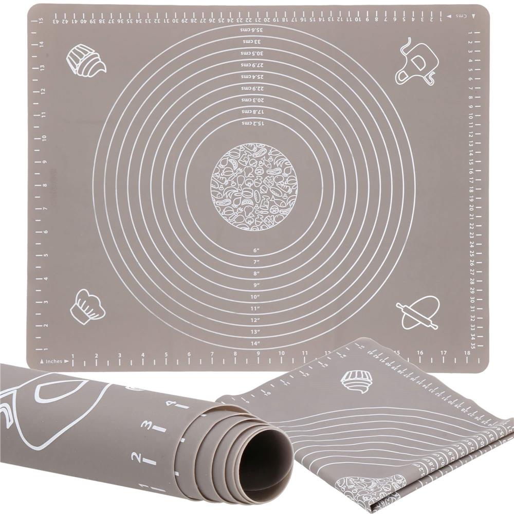 Plansa din silicon alimentar de framantat aluat, rezistenta la temperaturi ridicate, 50x40cm, gri Household NewTrend