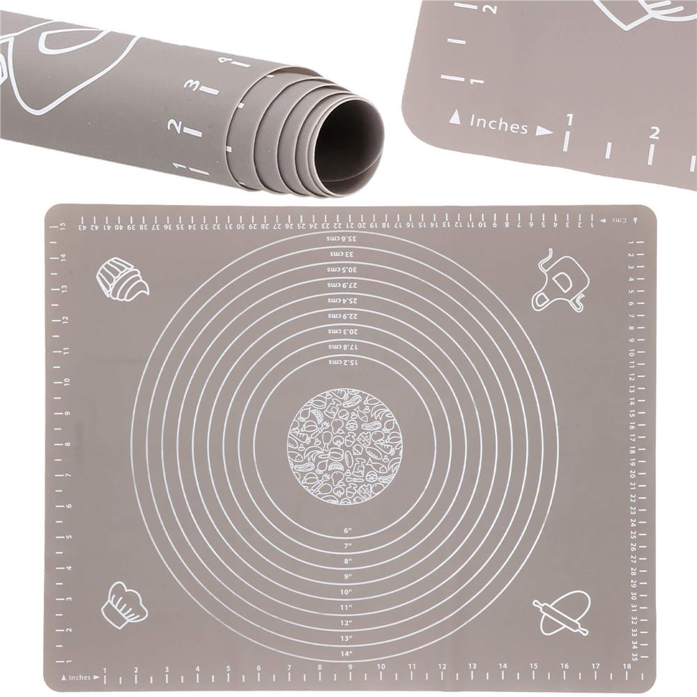 Plansa din silicon alimentar de framantat aluat, rezistenta la temperaturi ridicate, 50x40cm, gri Household NewTrend