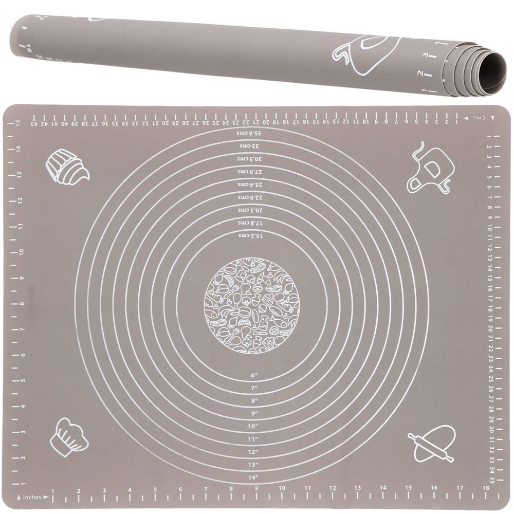 Plansa din silicon alimentar de framantat aluat, rezistenta la temperaturi ridicate, 50x40cm, gri Household NewTrend