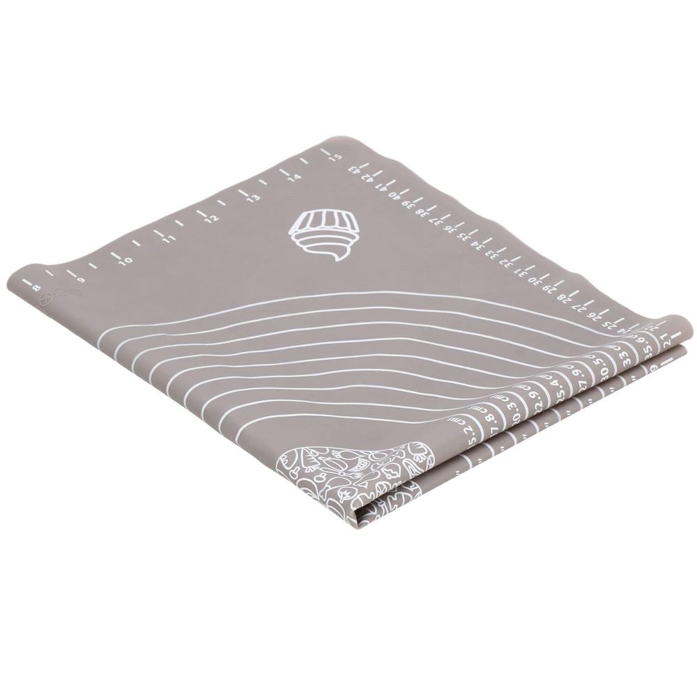 Plansa din silicon alimentar de framantat aluat, rezistenta la temperaturi ridicate, 50x40cm, gri Household NewTrend