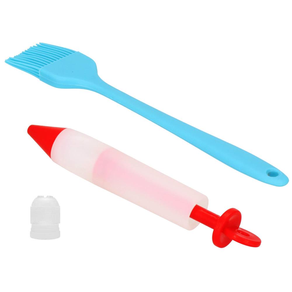 Set patiserie cu platou rotativ, 37 piese cu sabloane pentru ornarea prajiturilor Household NewTrend