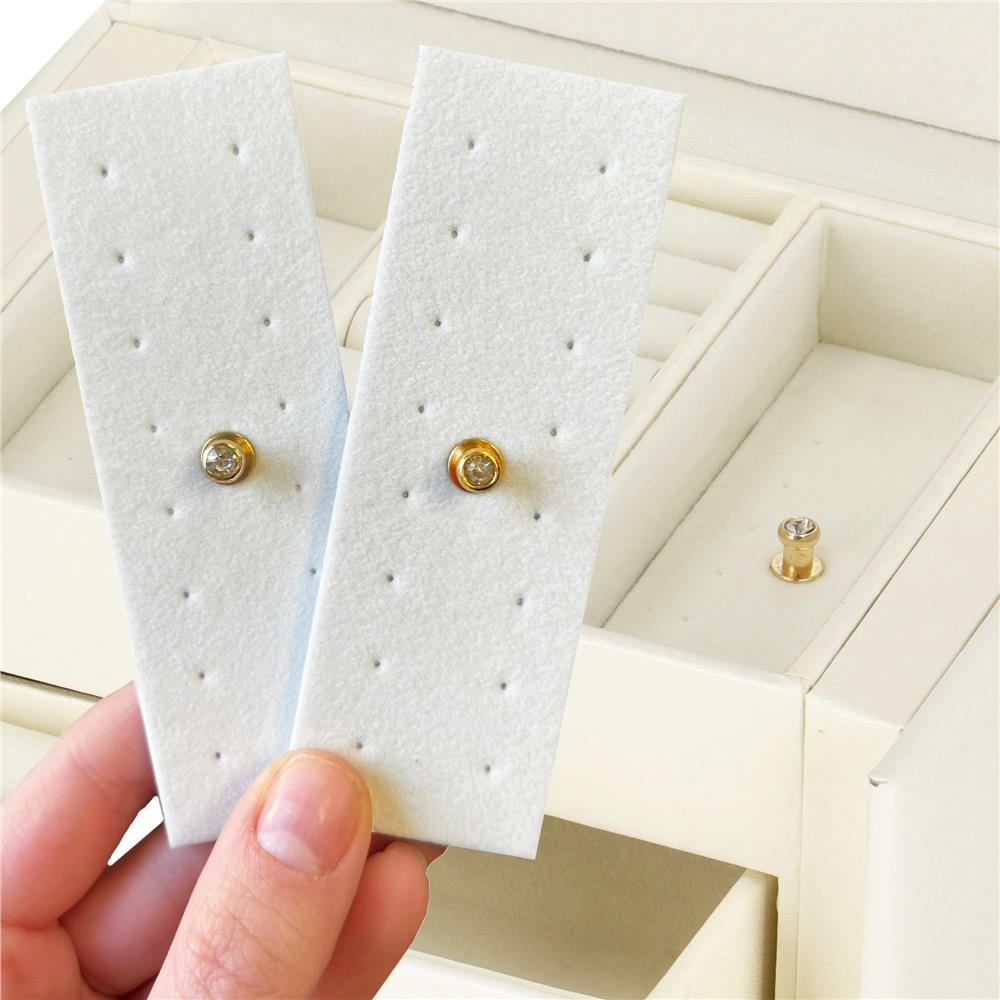 (DL) Cutie depozitare si organizare bijuterii, MDF, piele ecologica, 17,5 x 12 x 13,5 cm., crem Household NewTrend