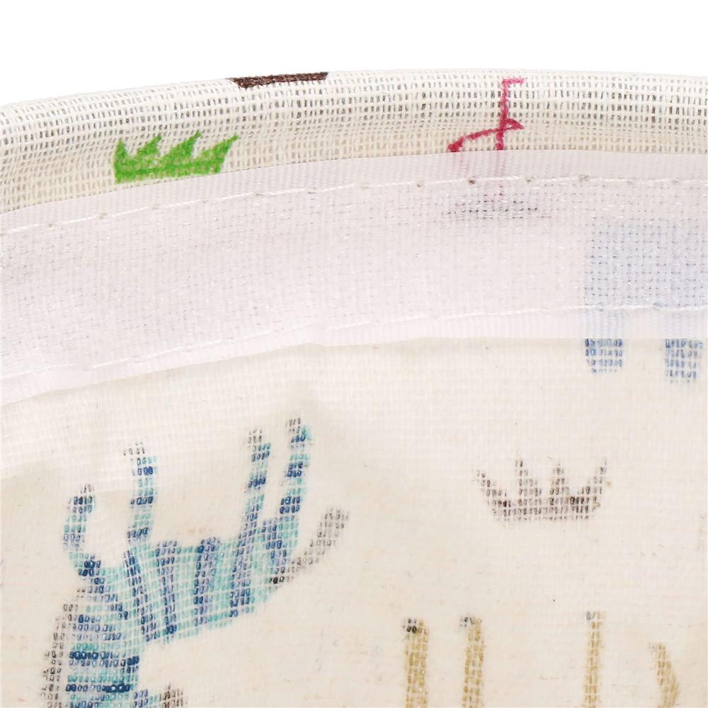 Cos depozitare haine sau jucarii, 30x30 cm, bumbac si in, 27 l, animalute, alb Household NewTrend