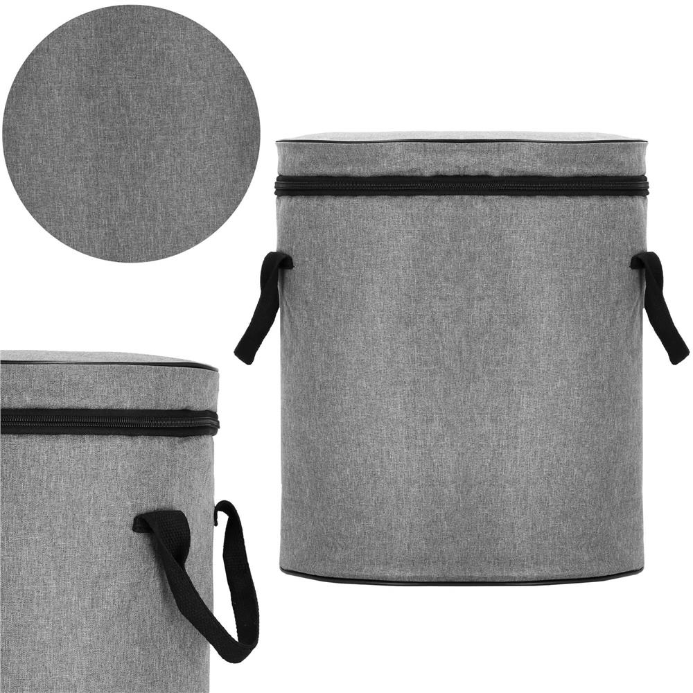 Cos depozitare haine sau jucarii, 40x33cm, bumbac si in, 43 l, gri Household NewTrend