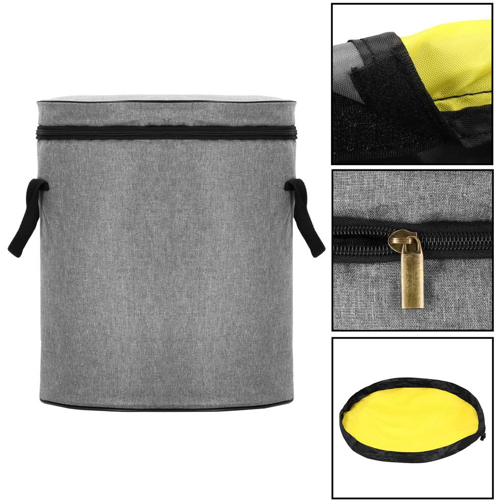 Cos depozitare haine sau jucarii, 40x33cm, bumbac si in, 43 l, gri Household NewTrend