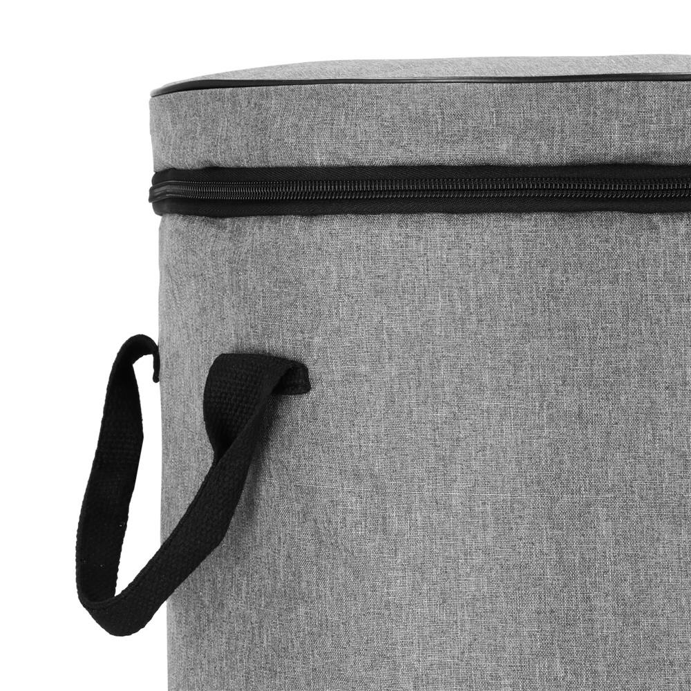 Cos depozitare haine sau jucarii, 40x33cm, bumbac si in, 43 l, gri Household NewTrend