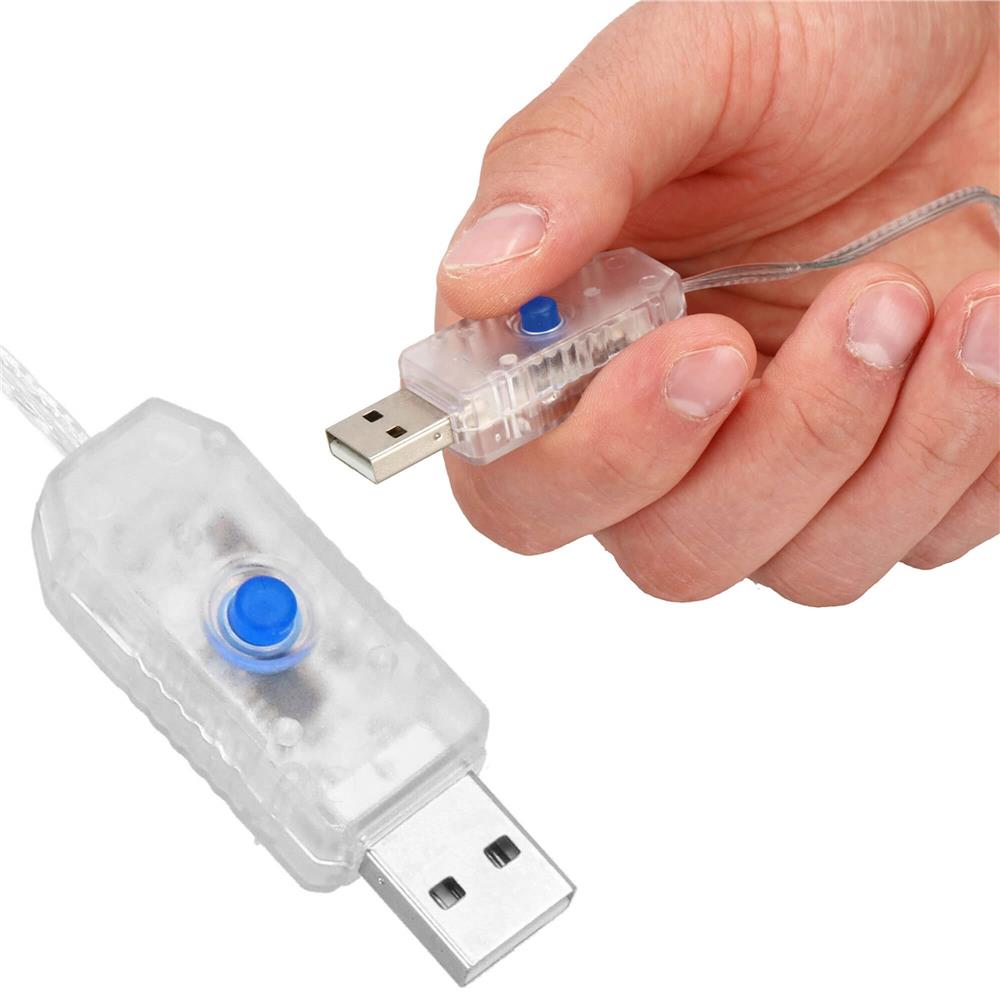 Ghirlanda luminoasa tip perdea 200 LED-uri, 2x2m, pentru interior, alimentare USB, alb Household NewTrend