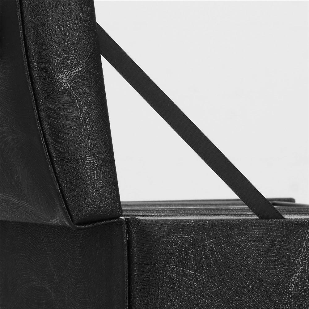 (DL) Cutie depozitare si organizare bijuterii, MDF, piele ecologica, 18 x 13,5 x 14cm, negru Household NewTrend