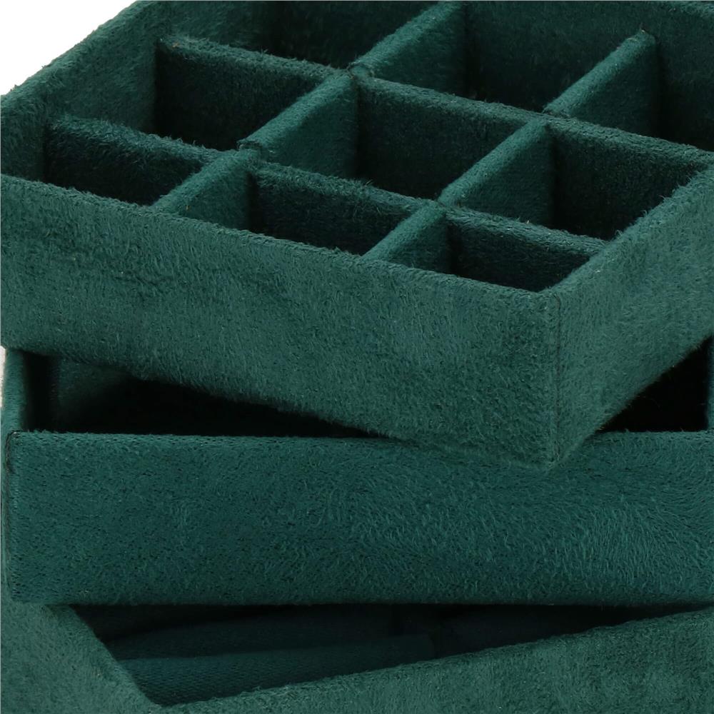 (DL) Cutie depozitare si organizare bijuterii, velur, 12x 12 x 12 cm, verde Household NewTrend
