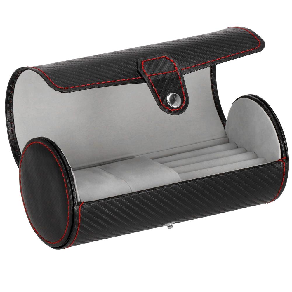 (DL) Cutie depozitare si organizare ceasuri si alte accesorii, MDF, piele ecologica, 20x9cm, negru Household NewTrend